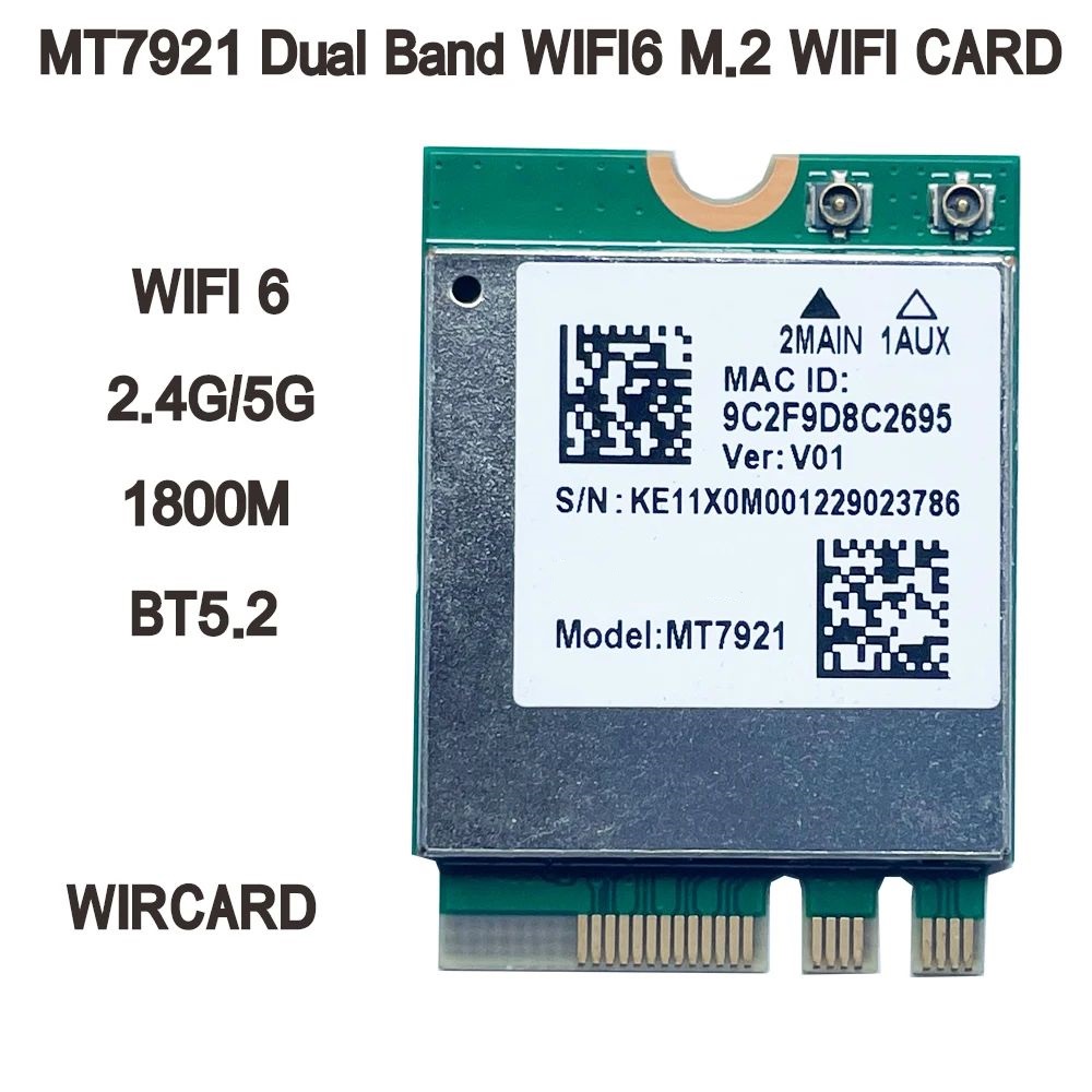 

Приемник Wi-Fi NoBrand M.2 802.11ax, Зеленый;белый