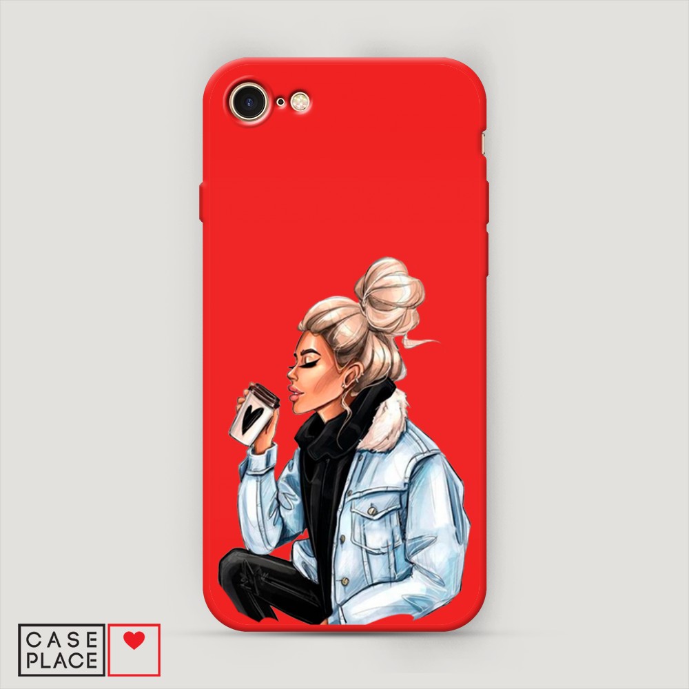 

Чехол Awog на Apple iPhone 7 / Айфон 7 "Cute girl", Разноцветный, 10653-1
