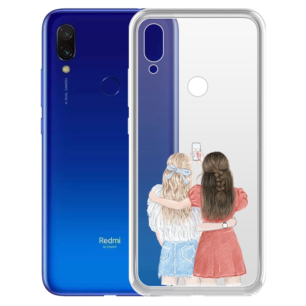 фото Чехол-накладка krutoff clear case лучшие подруги для xiaomi redmi 7