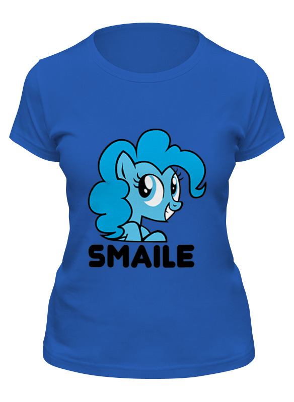 

Футболка женская Printio Smaile синий S, Smaile