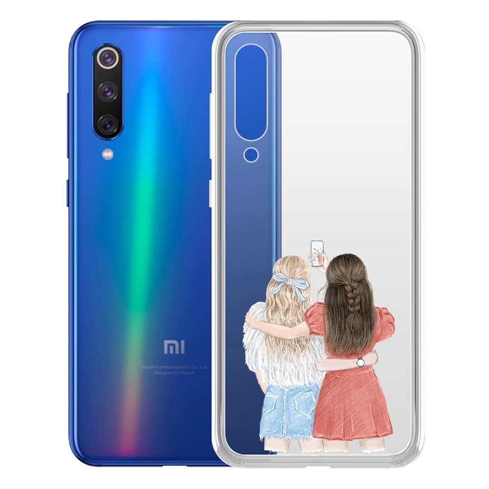 фото Чехол-накладка krutoff clear case лучшие подруги для xiaomi mi 9 se