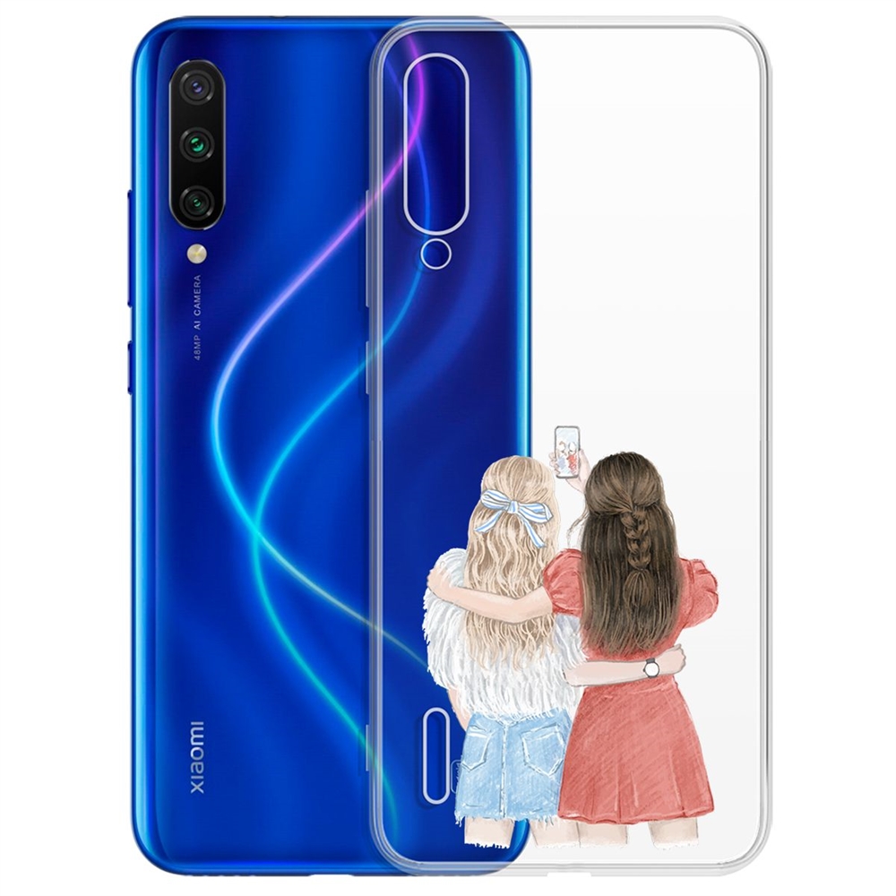 фото Чехол-накладка krutoff clear case лучшие подруги для xiaomi mi 9 lite