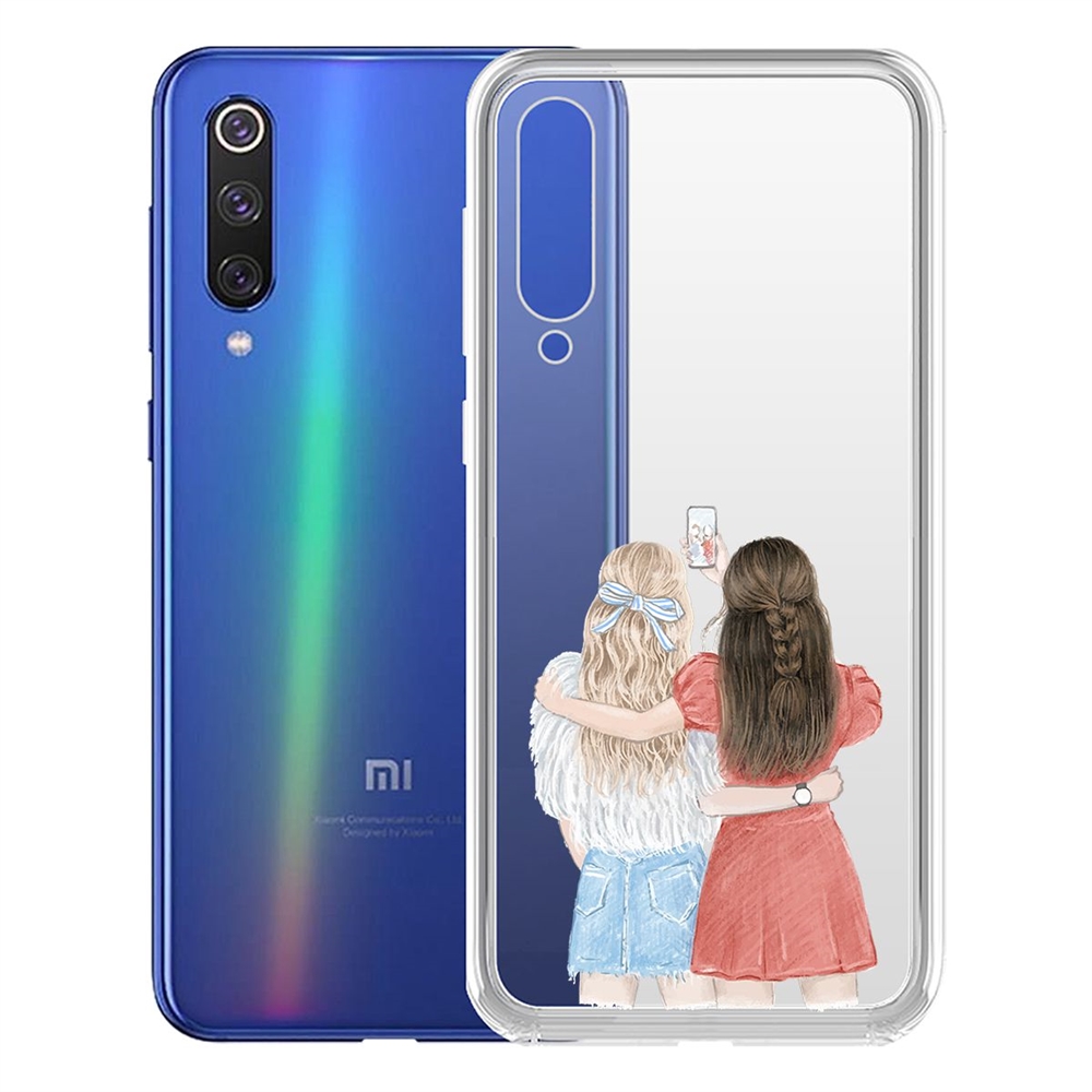 фото Чехол-накладка krutoff clear case лучшие подруги для xiaomi mi 9