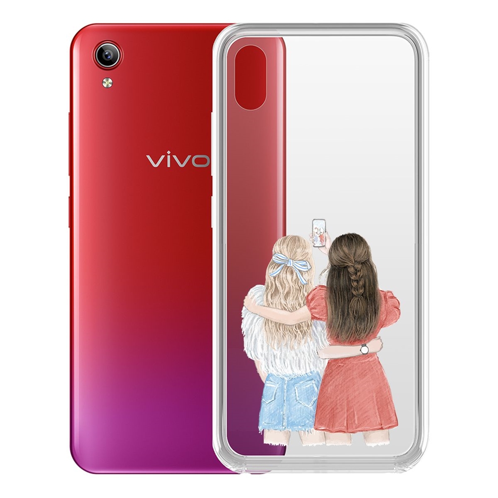 фото Чехол-накладка krutoff clear case лучшие подруги для vivo y91c