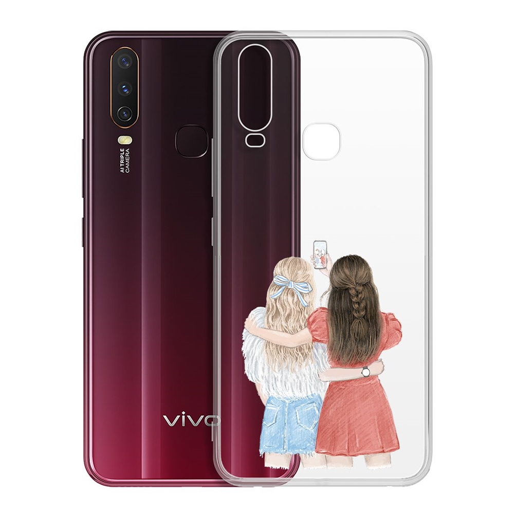 фото Чехол-накладка krutoff clear case лучшие подруги для vivo y11/y12/y17