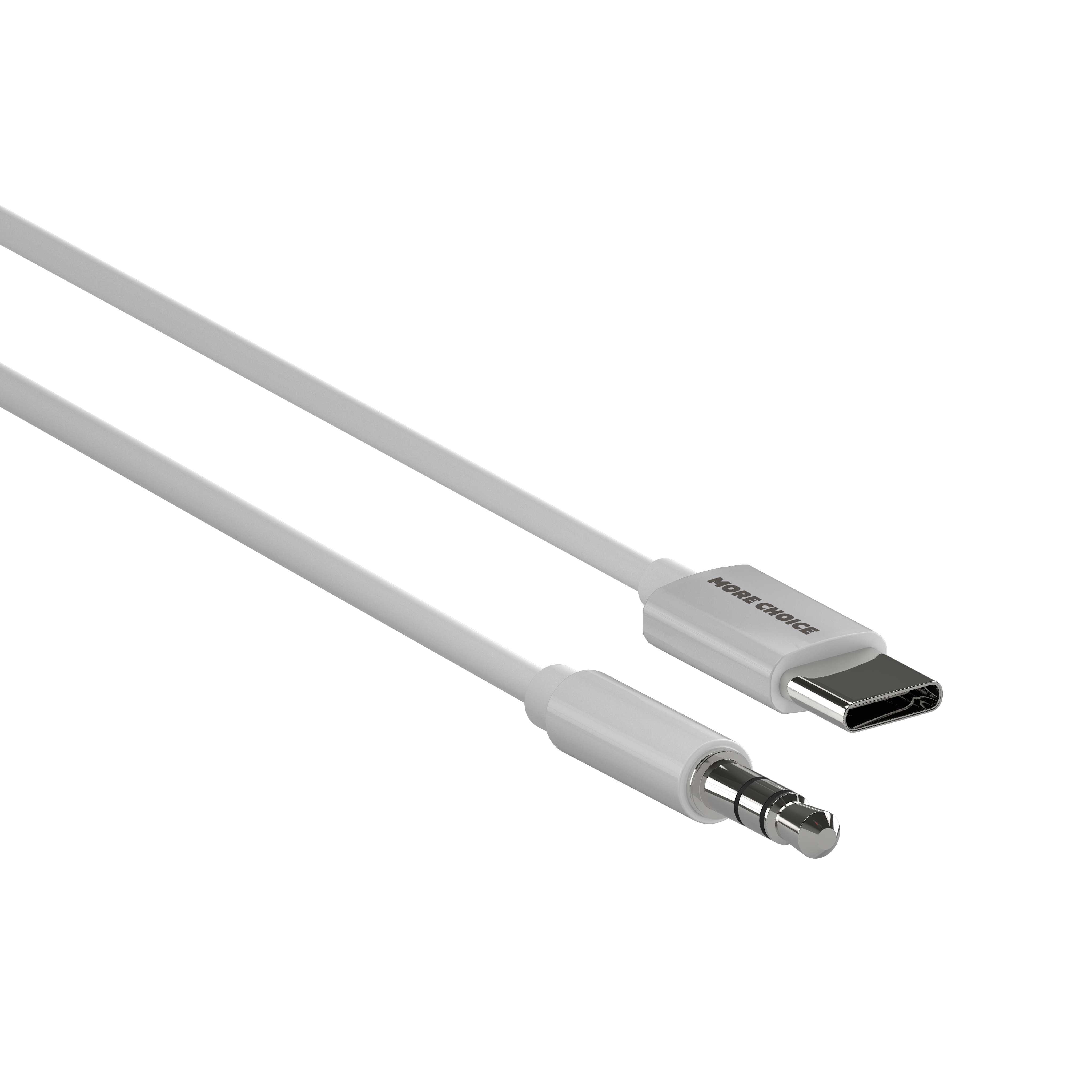 Кабель USB Type-C-mini-Jack 3.5mm More Choice UK28a 1m 1 м белый