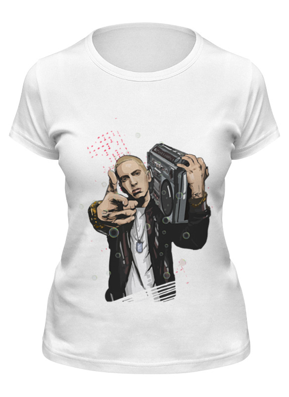 

Футболка женская Printio Эминем (eminem) белая S, Белый, Эминем (eminem)
