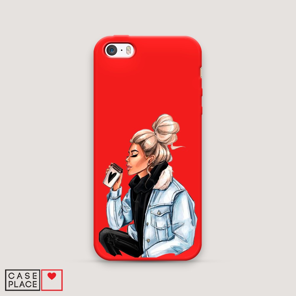 

Чехол Awog на Apple iPhone 5 / Айфон 5 "Cute girl", Разноцветный, 10353-1
