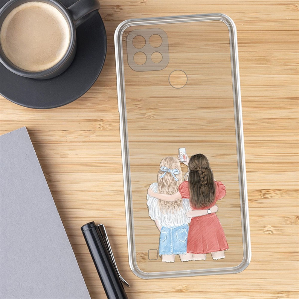 фото Чехол-накладка krutoff clear case лучшие подруги для realme c21