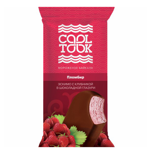 

Мороженое пломбир CoolTook Эскимо с клубникой 70 г