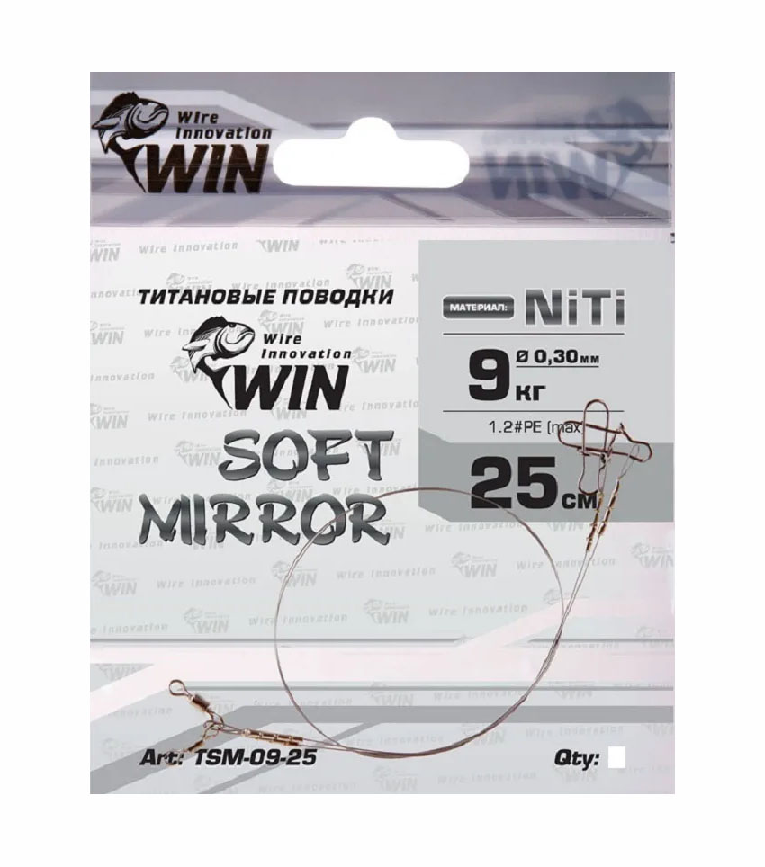 фото Поводок win титан мirror 9кг 25см tsm-09-25