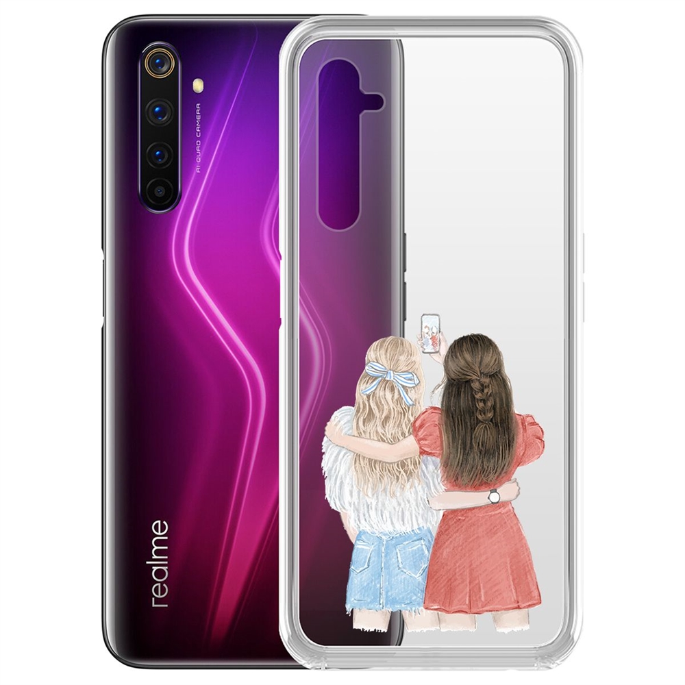 фото Чехол-накладка krutoff clear case лучшие подруги для realme 6 pro