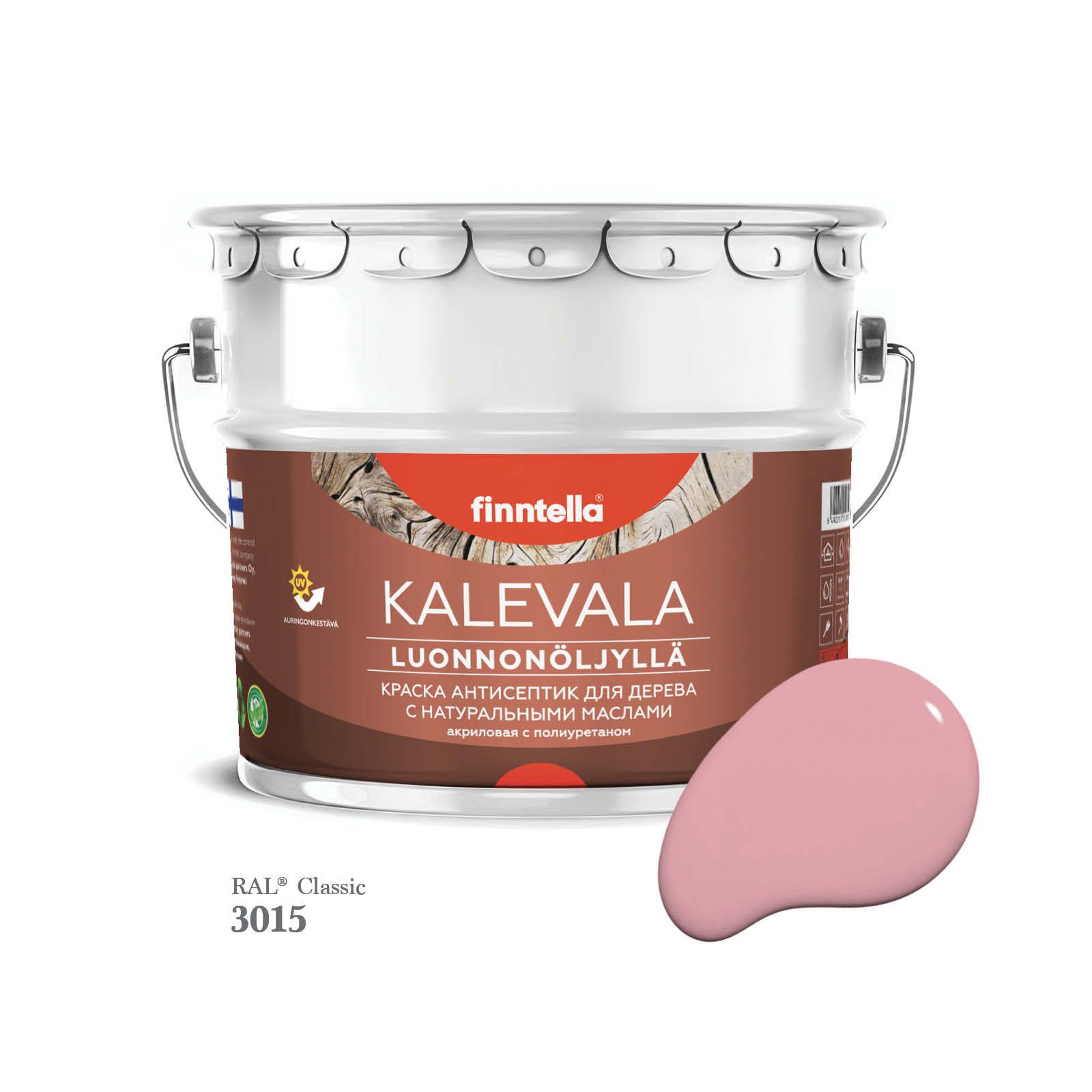

Краска для дерева и деревянных фасадов FINNTELLA KALEVALA, с натуральным маслом и полиурет, Розовый, KALEVALA для дерева и деревянных фасадов, с натуральным маслом и полиуретаном, в цветах RAL
