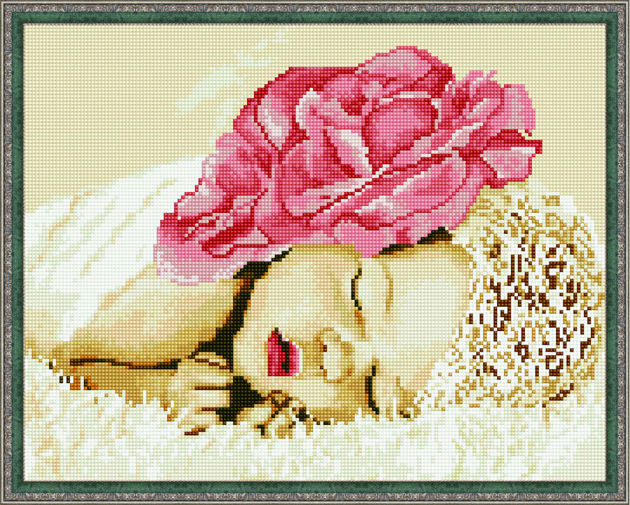 Алмазная мозаика ВанГогВоМне Спящий цветок 40х50 на подрамнике