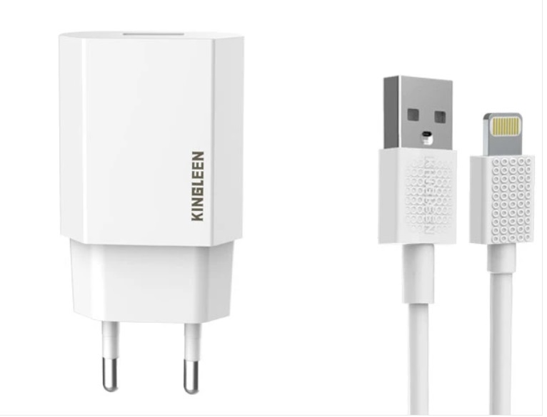 Kingleen home charger (C831E) 1usb 5V 2.1A + cable lightning, белый
