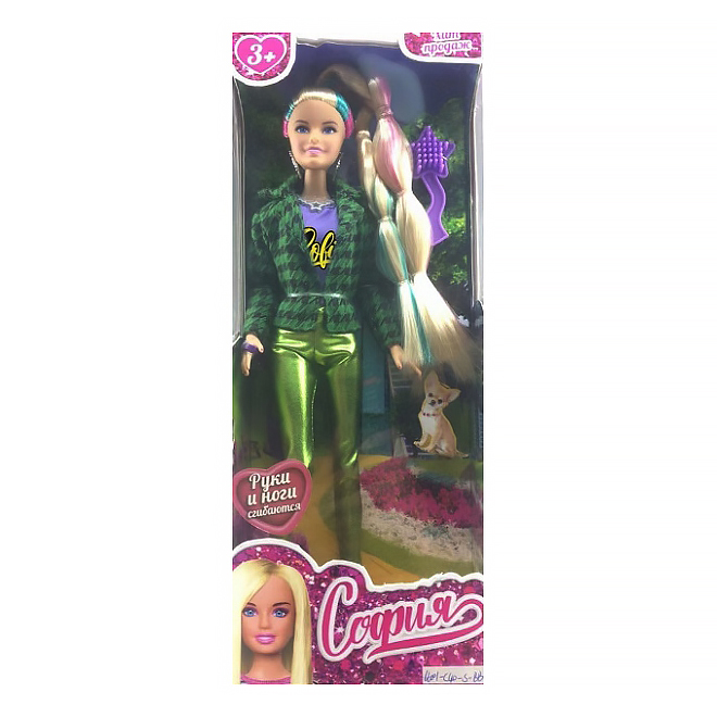 Кукла Карапуз София 29 см в ассортименте (цвет волос по наличию) кукла sima land принцесса 4437968 в ассортименте