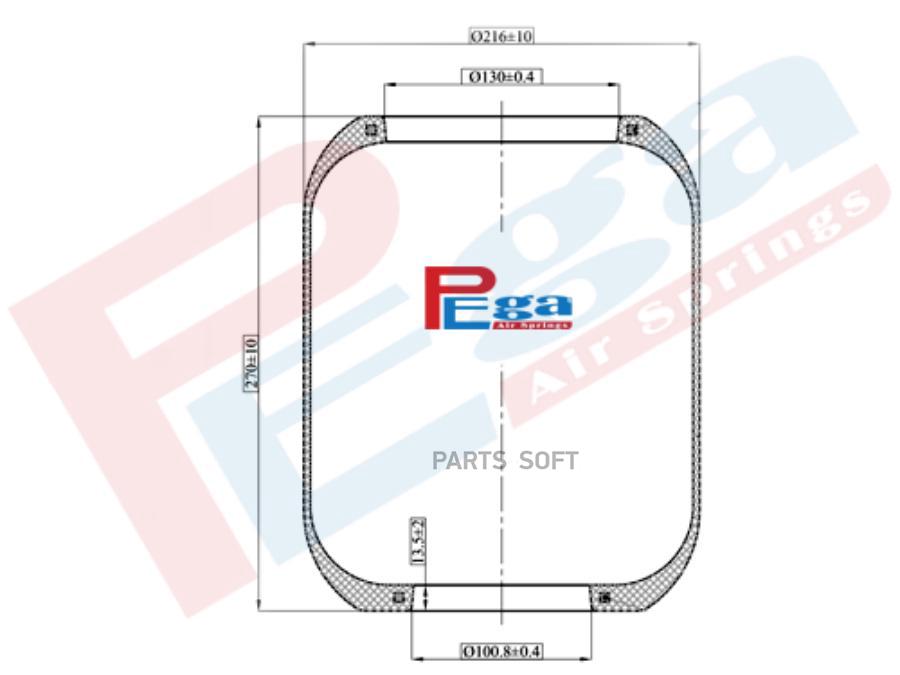 

Пневморессора Hcv P10.0165.R Nsii0021175323 PEGA арт. P100165R