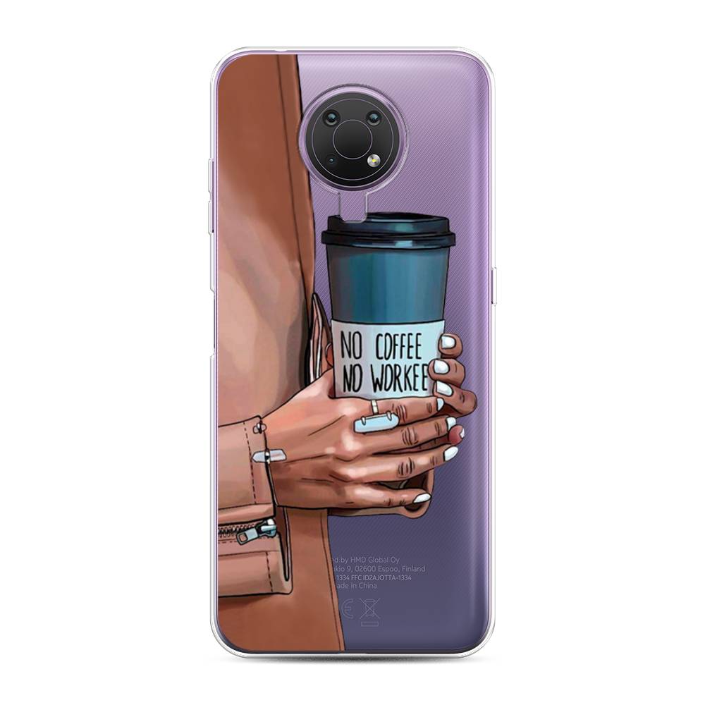 

Чехол Awog на Nokia G10 / Нокиа G10 "No coffee", Коричневый;серый, 124050-7