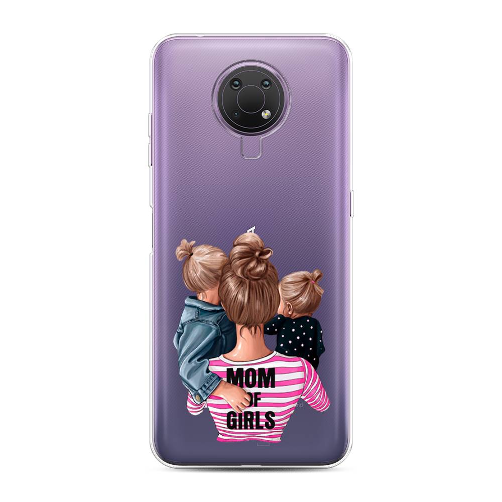 

Чехол Awog на Nokia G10 / Нокиа G10 "Mom of Girls", Синий;розовый;черный, 124050-6