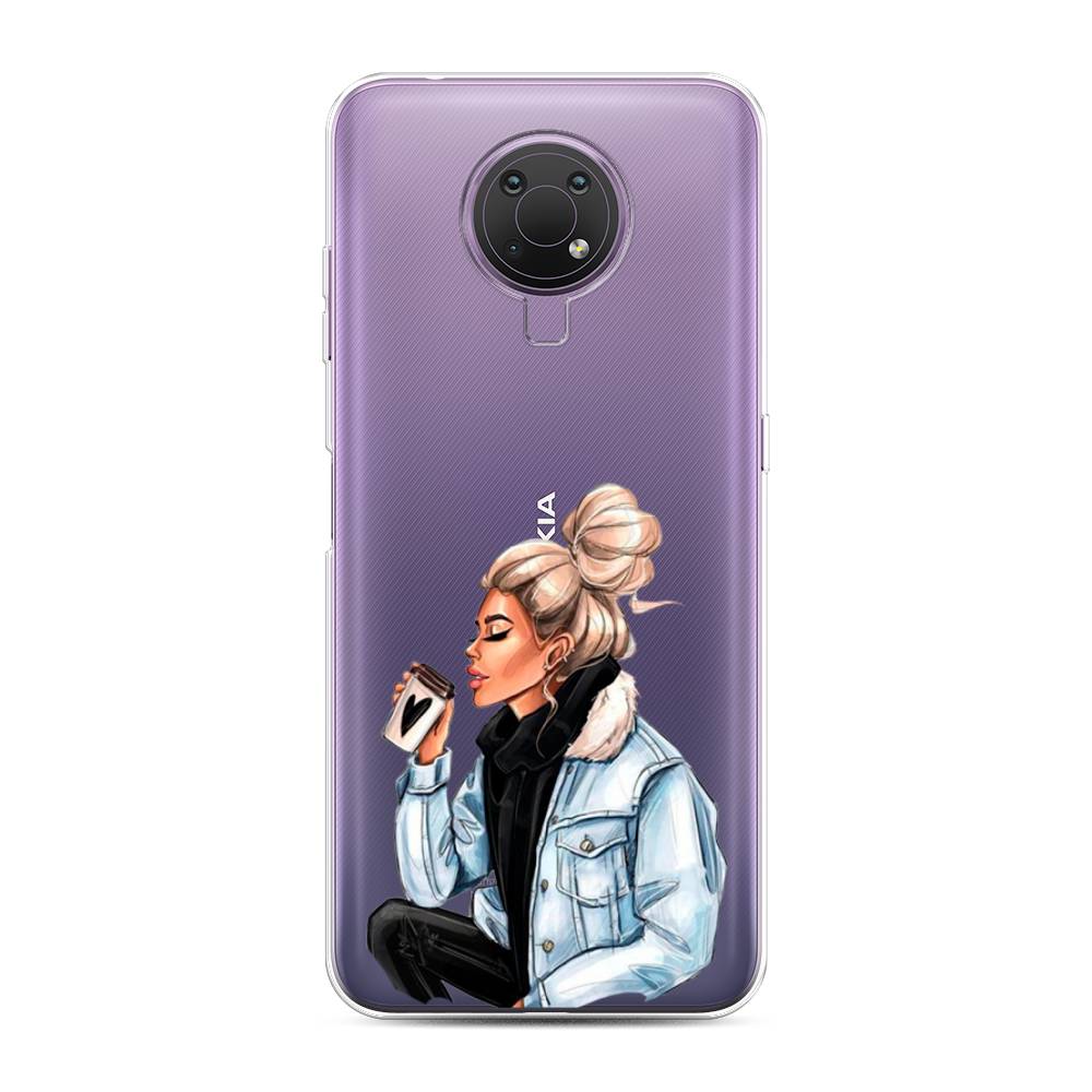 

Чехол Awog на Nokia G10 / Нокиа G10 "Cute girl", Коричневый;бежевый, 124050-7