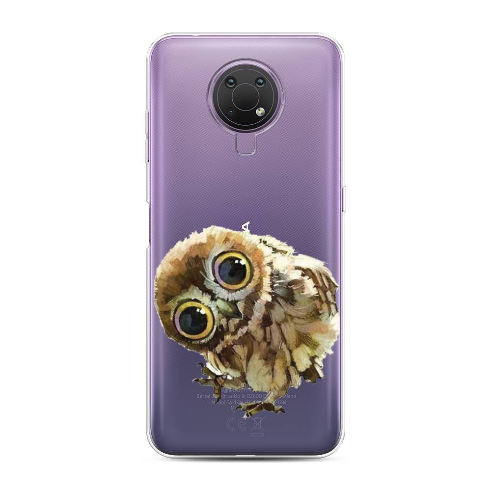 

Чехол Awog на Nokia G10 / Нокиа G10 "Любопытный совенок", Коричневый;белый;прозрачный, 124050-1