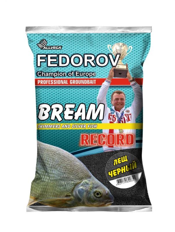 Прикормка Allvega Fedorov Record 1 кг (Лещ Черный)
