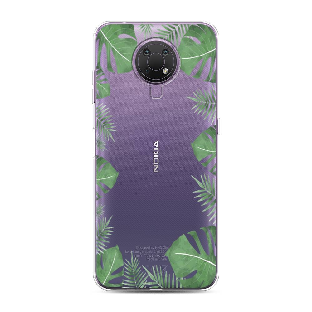 

Чехол Awog на Nokia G10 / Нокиа G10 "Листья папоротника рамка", Зеленый, 124050-8