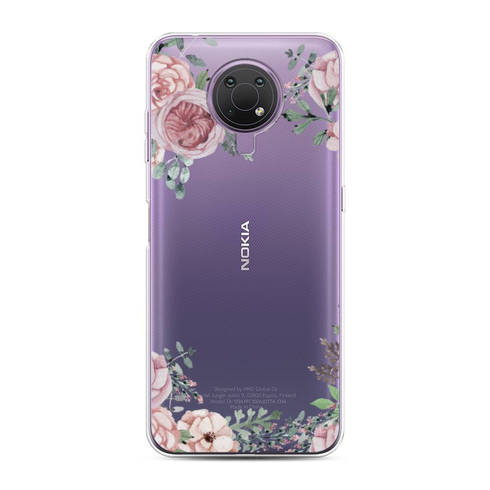 

Чехол Awog на Nokia G10 / Нокиа G10 "Нежные розы акварель", Прозрачный;розовый;зеленый, 124050-8