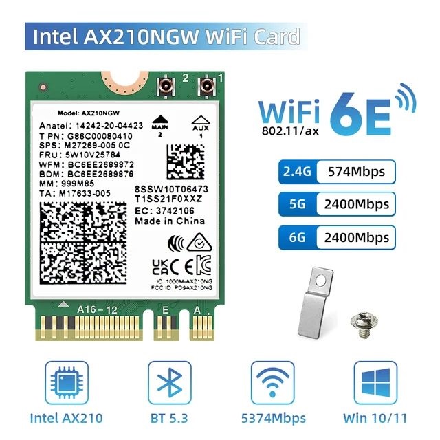 

Приемник Wi-Fi NoBrand AX210NGW - AX210 006