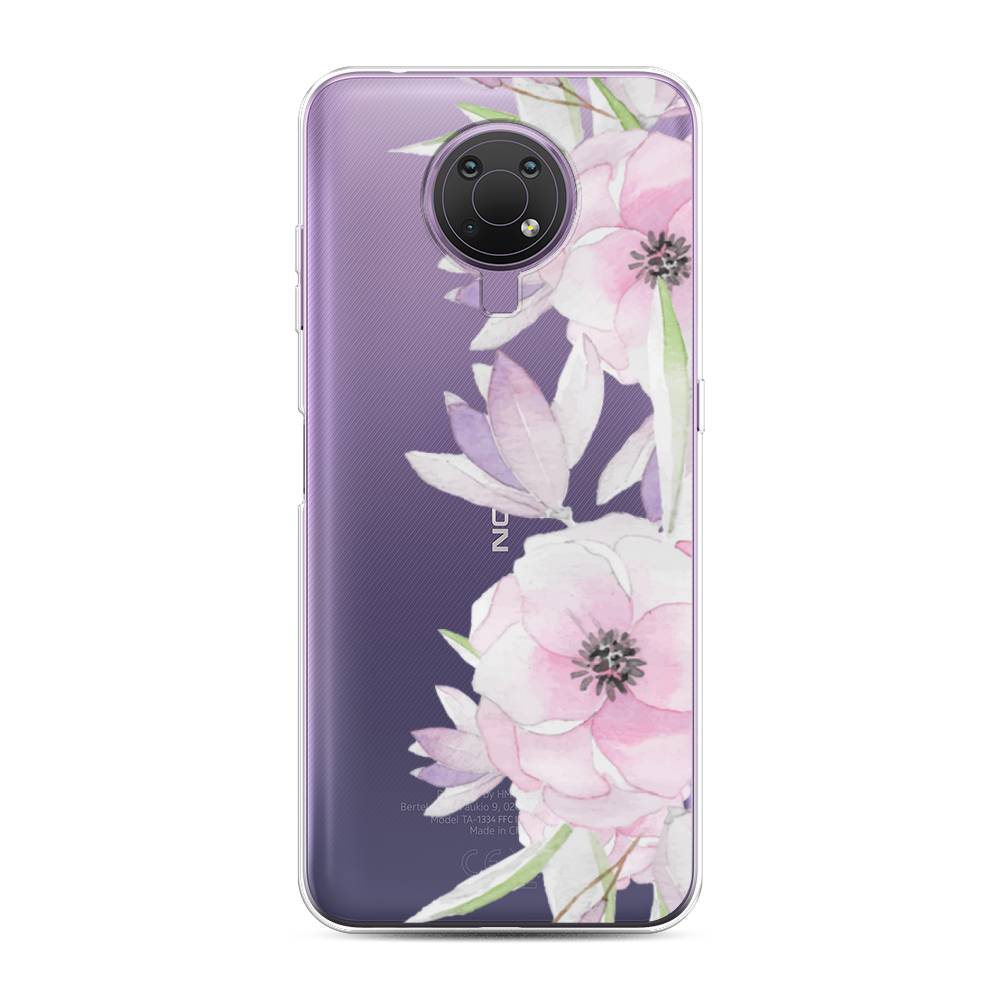 

Чехол Awog на Nokia G10 / Нокиа G10 "Нежные анемоны", Розовый;черный;фиолетовый, 124050-8