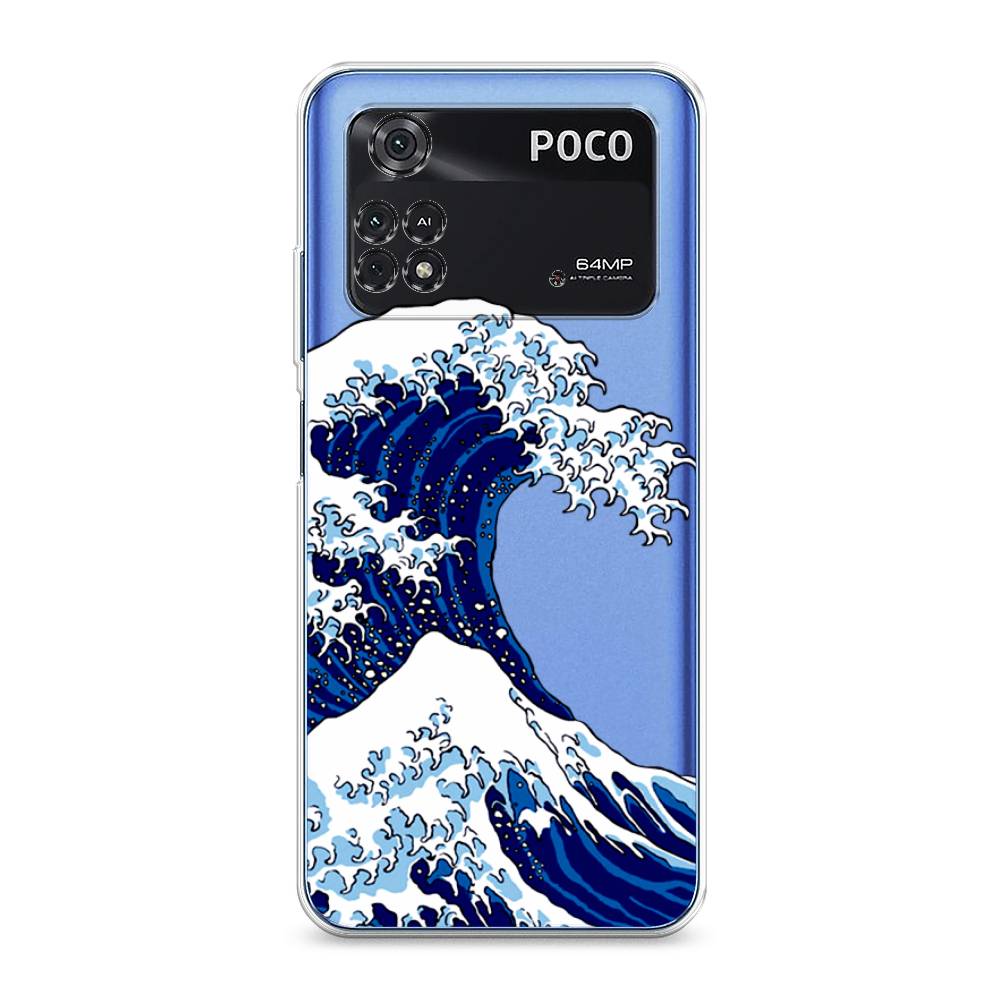 

Чехол Awog на Poco M4 Pro 4G "Волна в Канагаве", Разноцветный, 313050-4