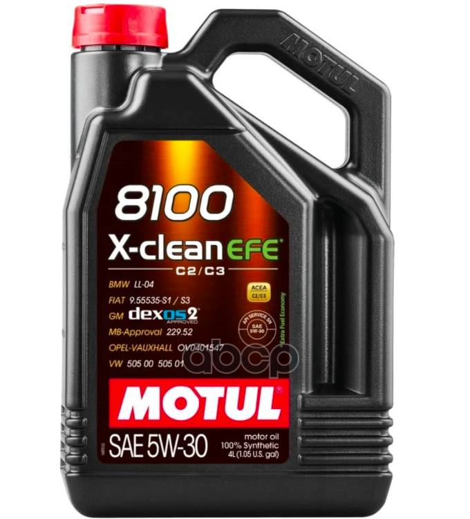 

Моторное масло Motul синтетическое 8100 X-clean EFE 5W30 4л