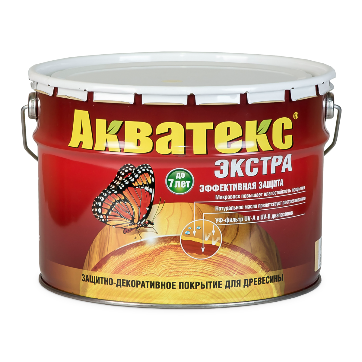 

АКВАТЕКС Экстра декоративная пропитка по дереву палисандр (10л)