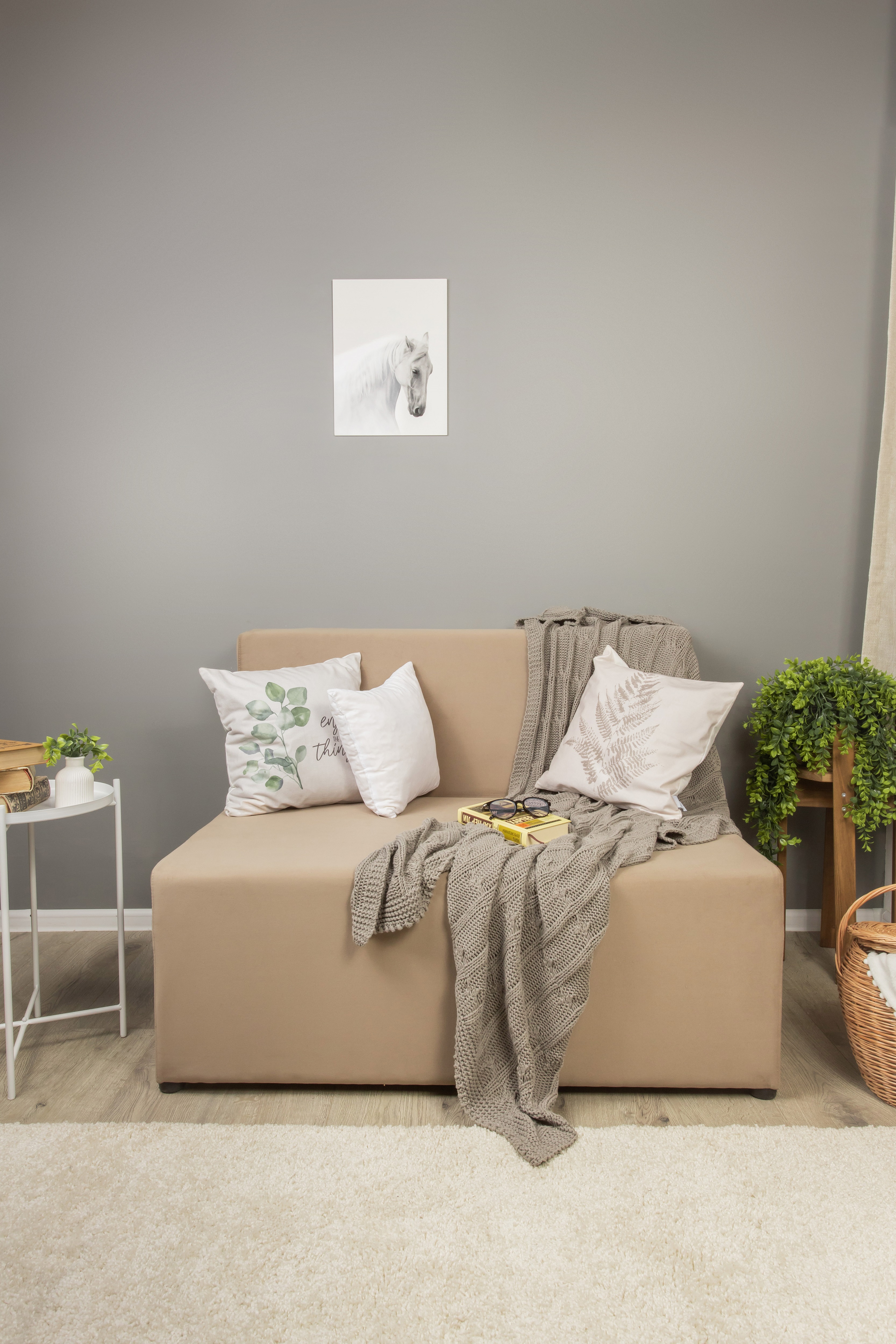 Диван-кровать DomA Грейс 1300864, 110х183 см, капучино