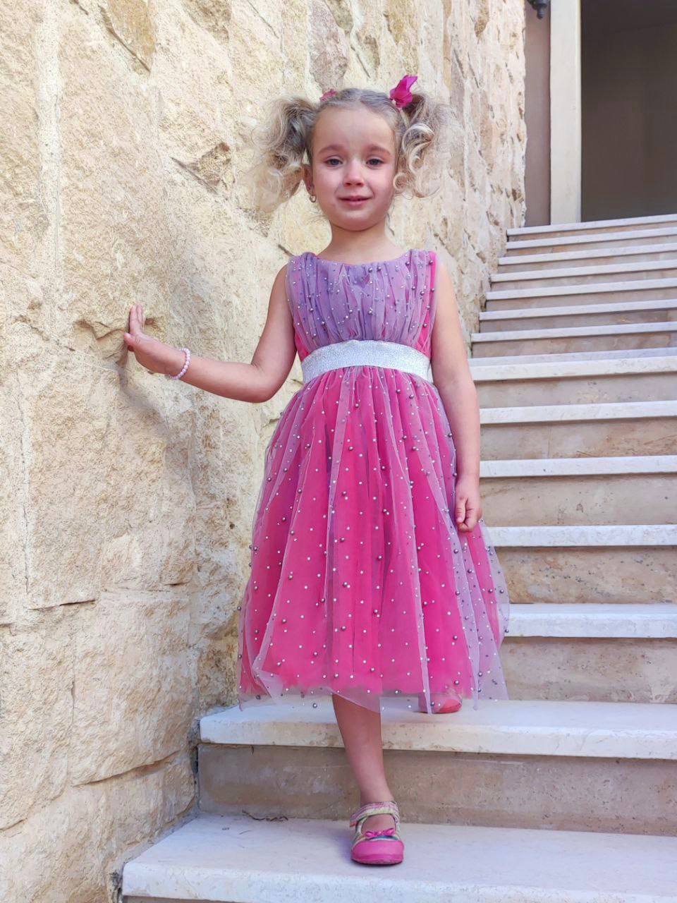 Платье детское hobo-hobo FatinBeads, розовый, 122