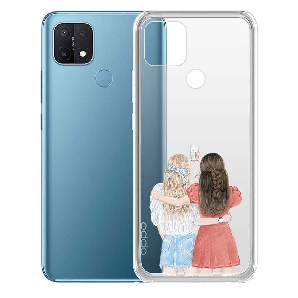 фото Чехол-накладка krutoff clear case лучшие подруги для oppo a15