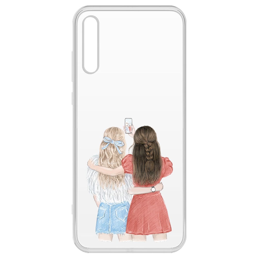 фото Чехол-накладка krutoff clear case лучшие подруги для huawei y8p/honor 30i