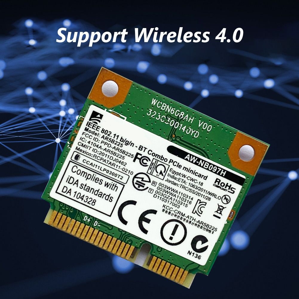 

Приемник Wi-Fi NoBrand Mini PCI-e 802.11a; 802.11g, Зеленый;белый