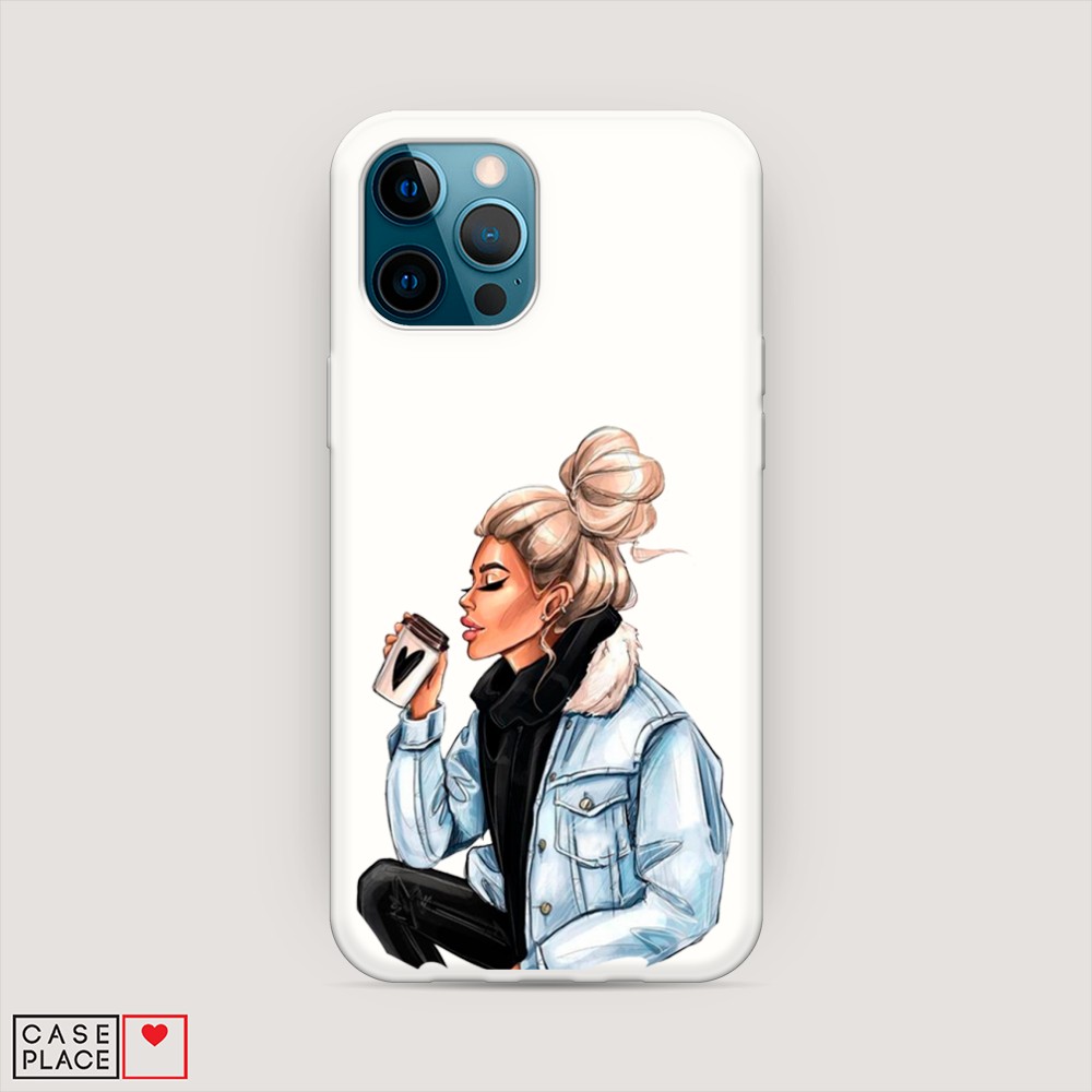 

Матовый силиконовый чехол "Cute girl" на Apple iPhone 12 Pro, 12857-1