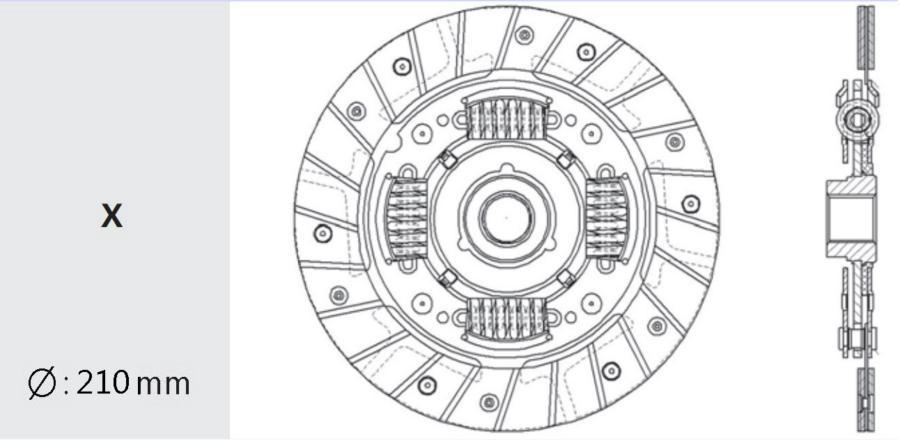 VALEO PHC VW-30 Диск сцепления AUDI: 80 1.8 1.6D TD 86-91, 100 1.8 88-90 1шт