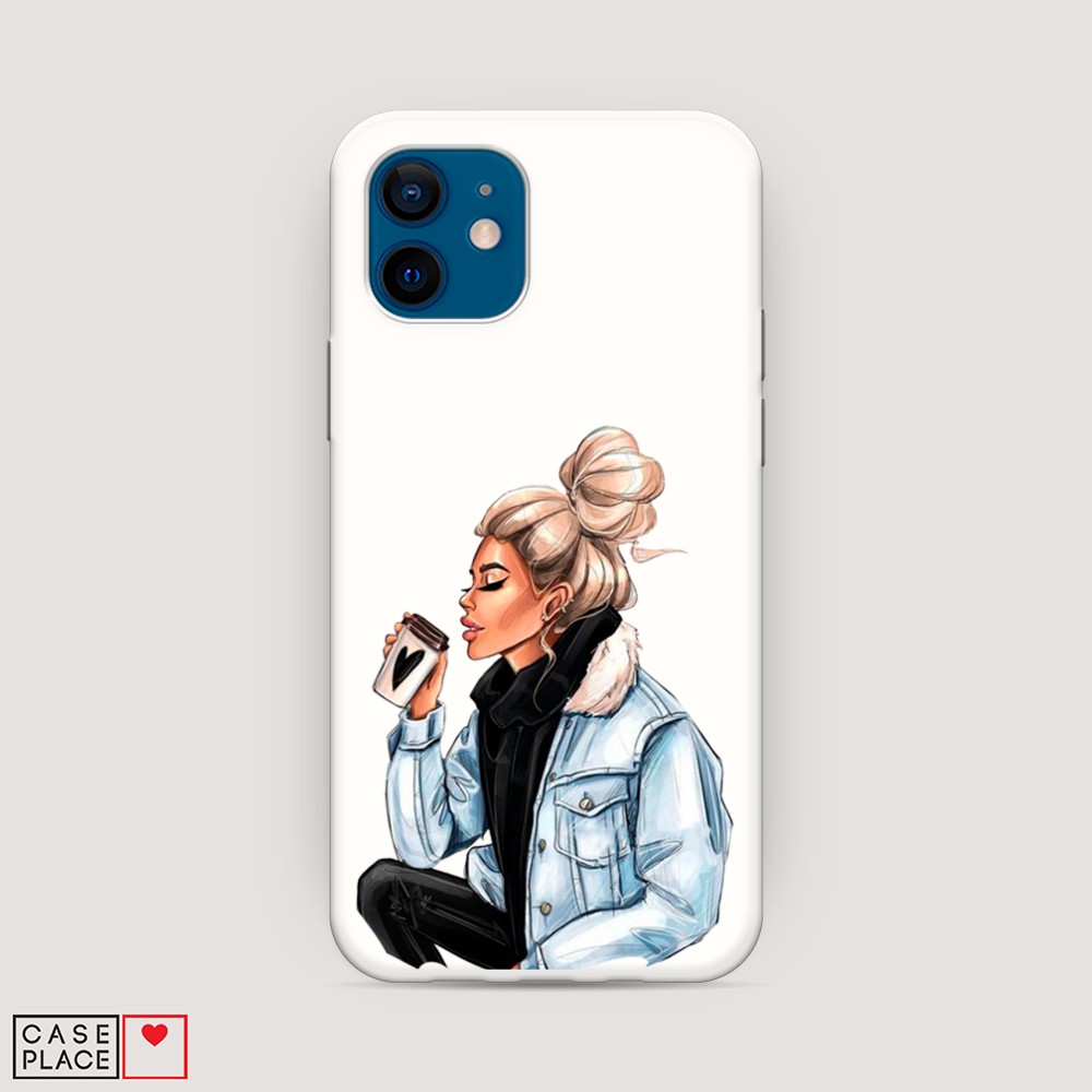 

Матовый силиконовый чехол "Cute girl" на Apple iPhone 12, 12557-1