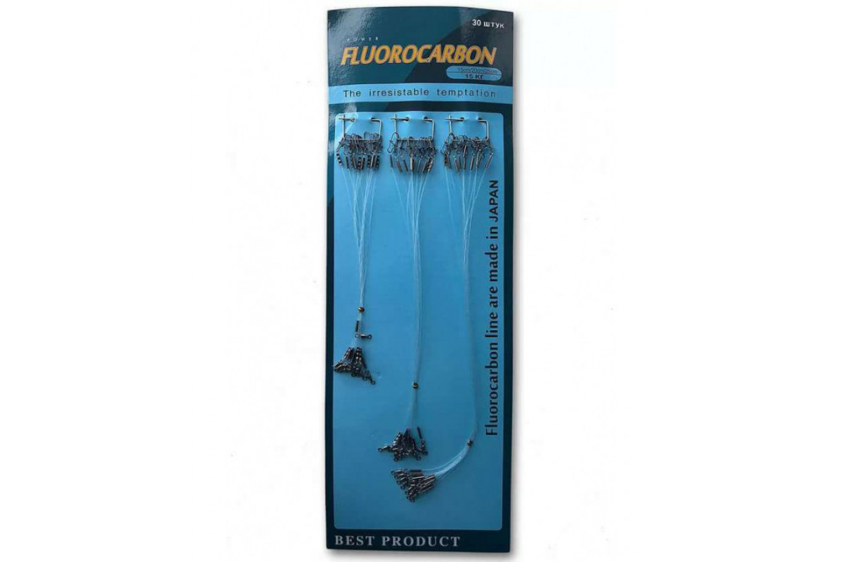 

Поводок China флюорокарбон 15см. 20см.25см. 8 кг, Прозрачный, Fluorocarbon