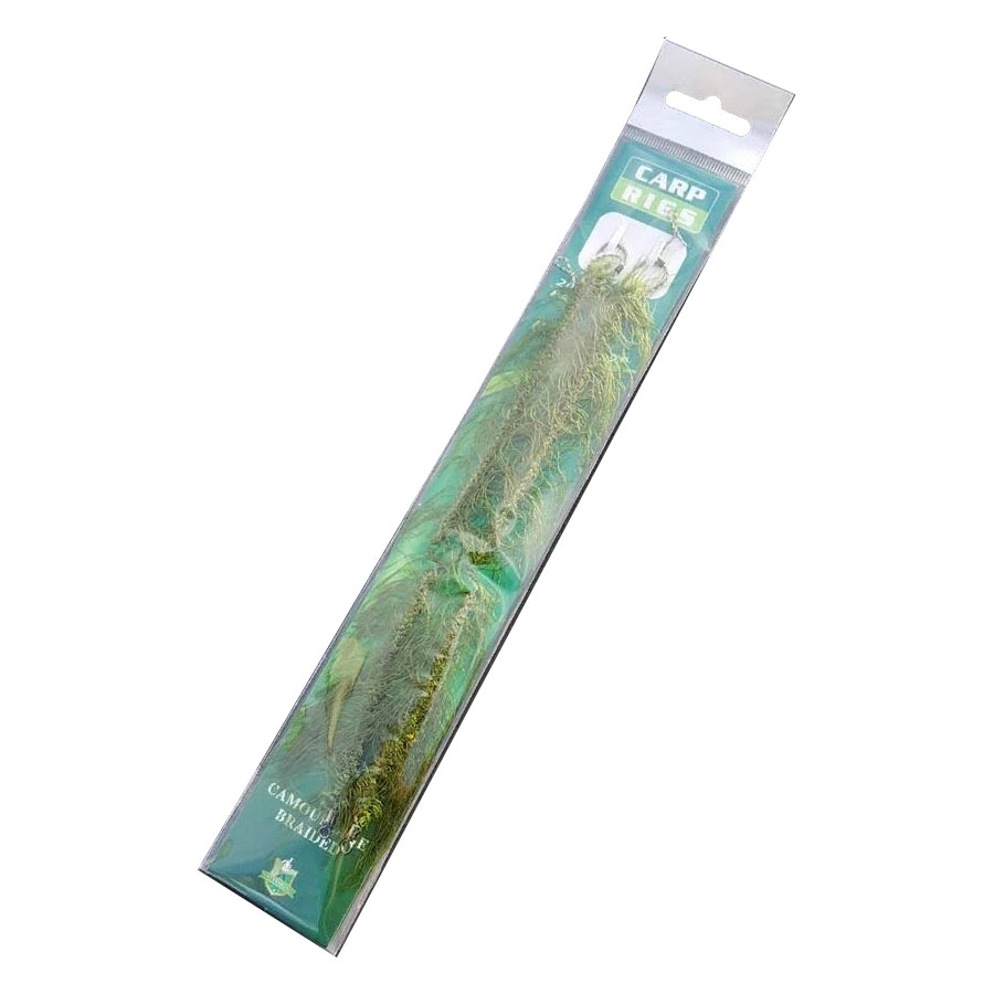 

Поводок China Сarp Rigs Hook size 4# Camouflage Braided (уп.2шт), Зеленый, 00-00032040