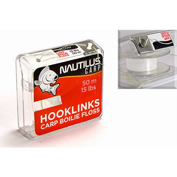 

Поводковый Nautilus материал Carp Boilie Floss 15lb 50м White, Белый, 00-00013251
