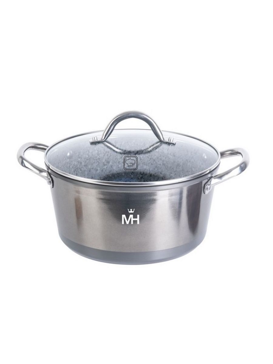 

Кастрюля MercuryHaus MC-1773 Silver, 2.8 л, алюминиевая с крышкой, Серебристый, MC-1773
