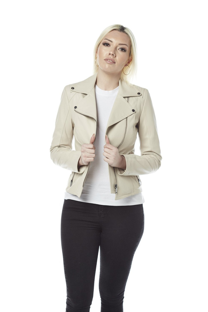 

Кожаная куртка женская Hodore H39-6607 бежевая 2XL (товары доставляются из-за рубежа), Бежевый, H39-6607