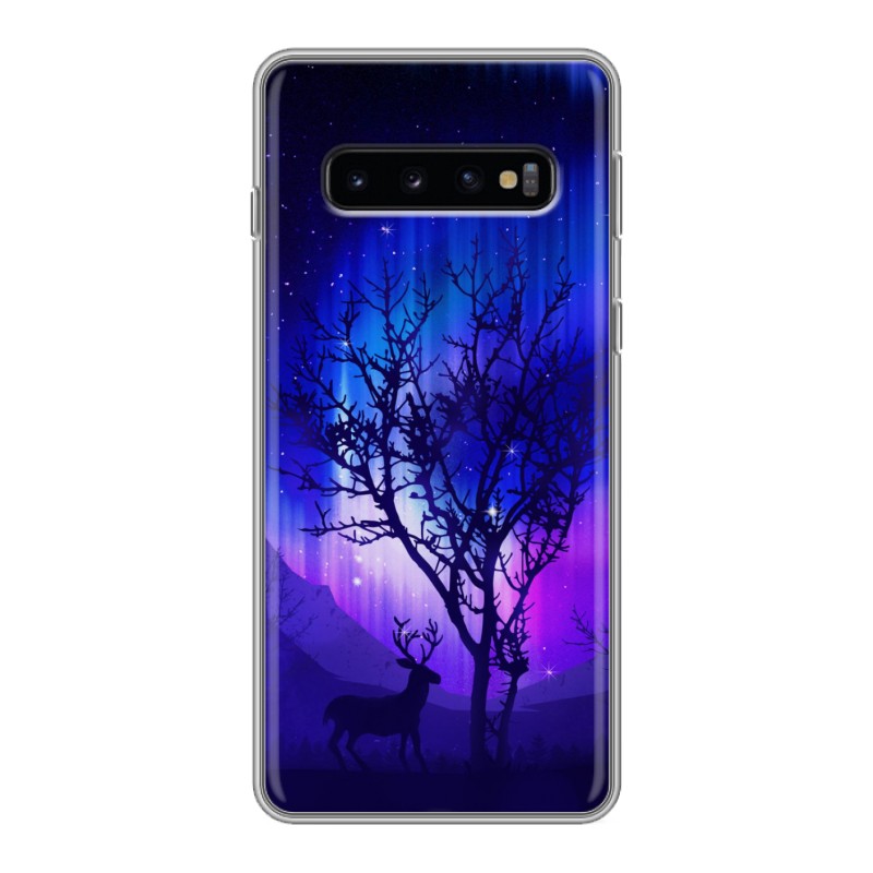 фото Чехол для samsung galaxy s10 (sm-g973) с рисунком и защитой камеры 100gadgets