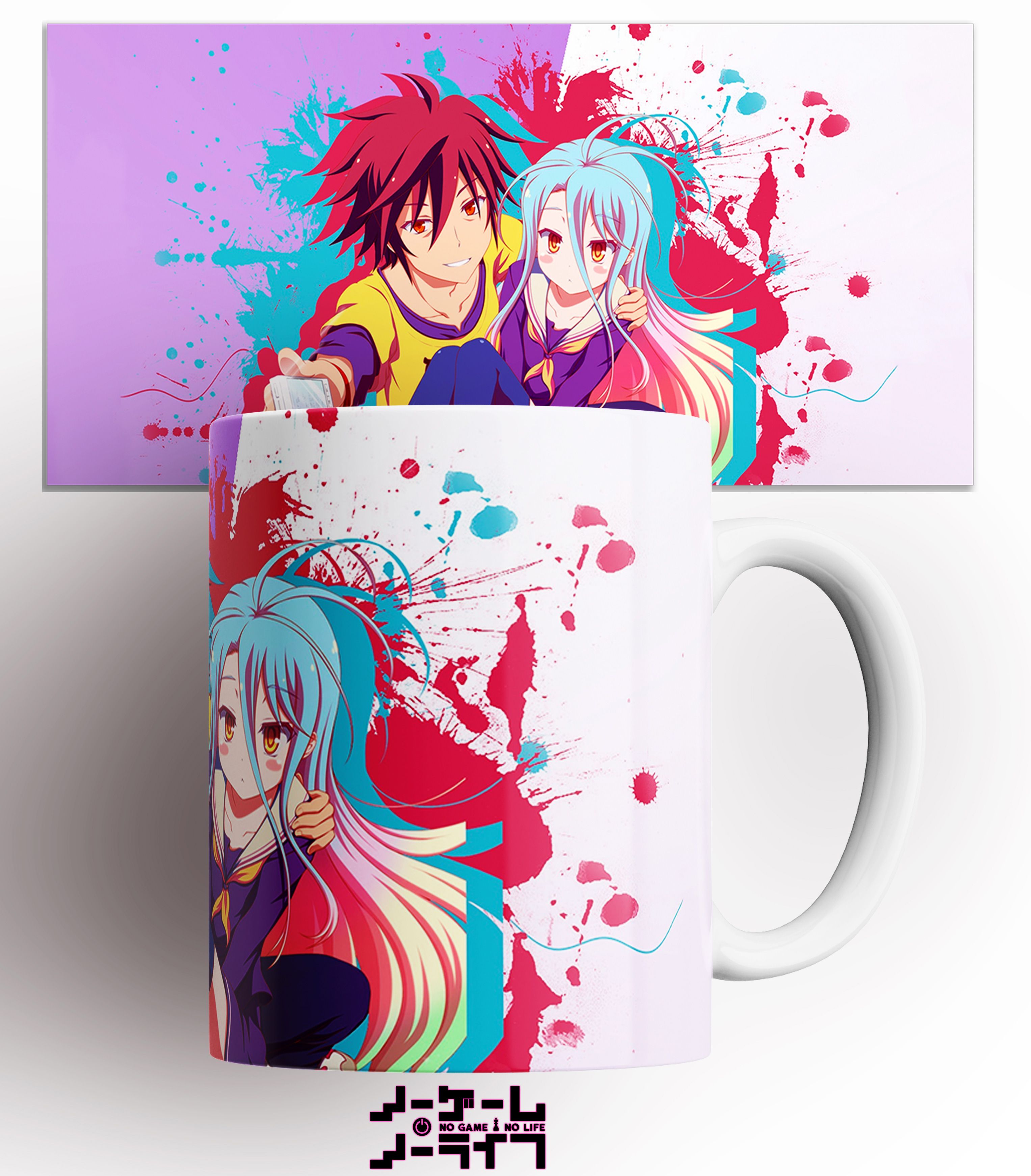 Кружка аниме Нет игры - нет жизни No Game No Life Сиро и Сора 330 мл 600016029352