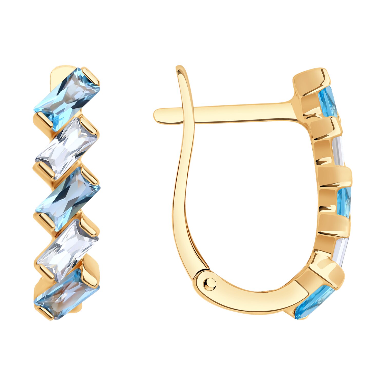 

Серьги из золота SOKOLOV 728967, топаз/фианит, 728967