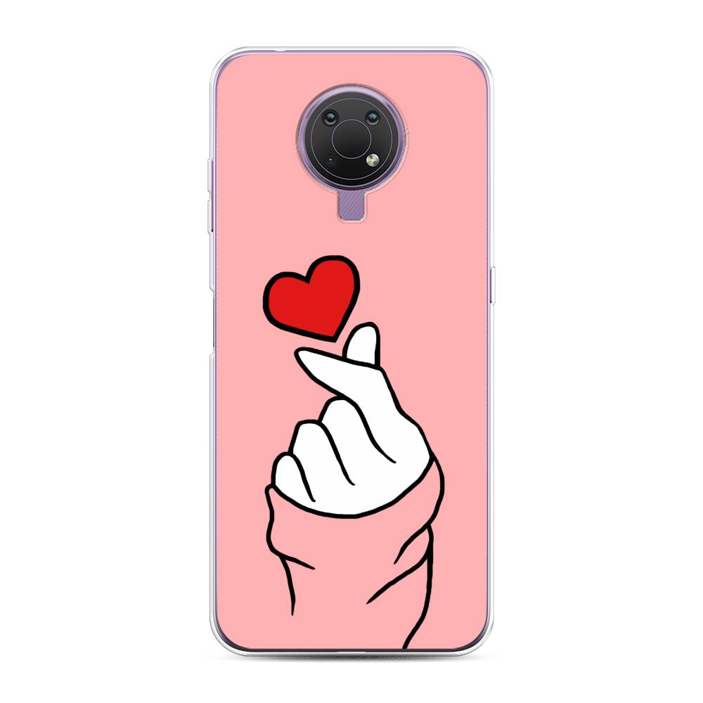 

Чехол Awog на Nokia G10 / Нокиа G10 "Милое сердечко", Белый;красный;черный, 124050-7
